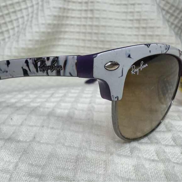 VINTAGE Ray-Ban Gradient  Midnight Purple & White ClubMaster Cat-Eye Sunglasses main image 5